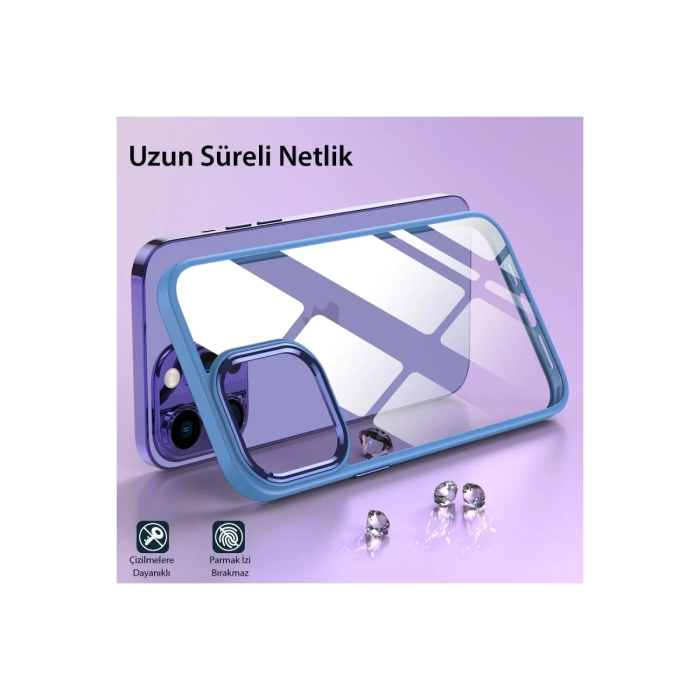 Newface iPhone 15 Pro Kılıf Power Silikon - Mavi
