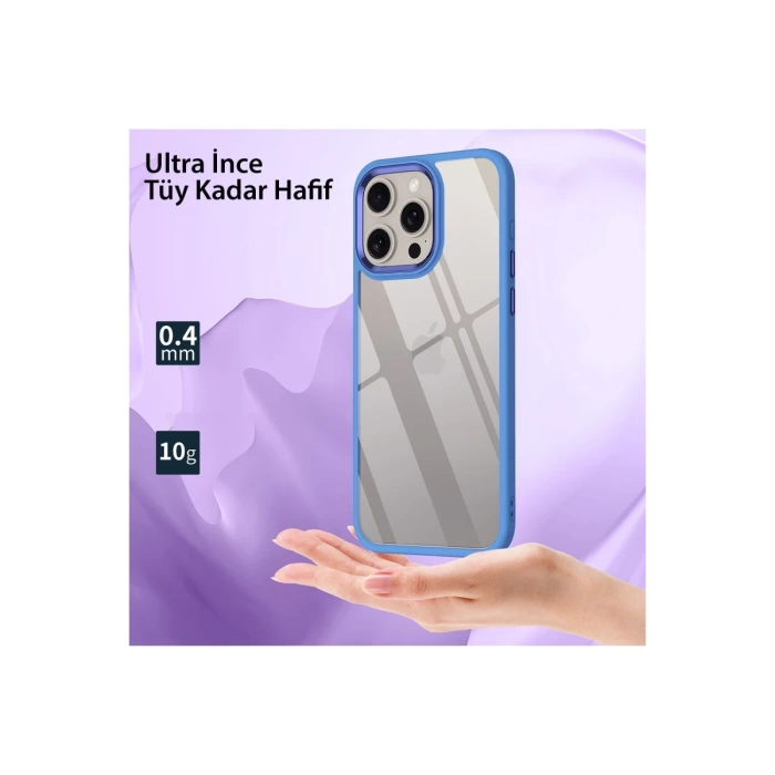 Newface iPhone 15 Pro Kılıf Power Silikon - Mavi