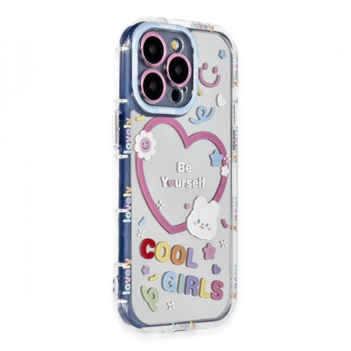 Newface iPhone 15 Pro Kılıf Reflexion Desenli Kapak - Desen 1