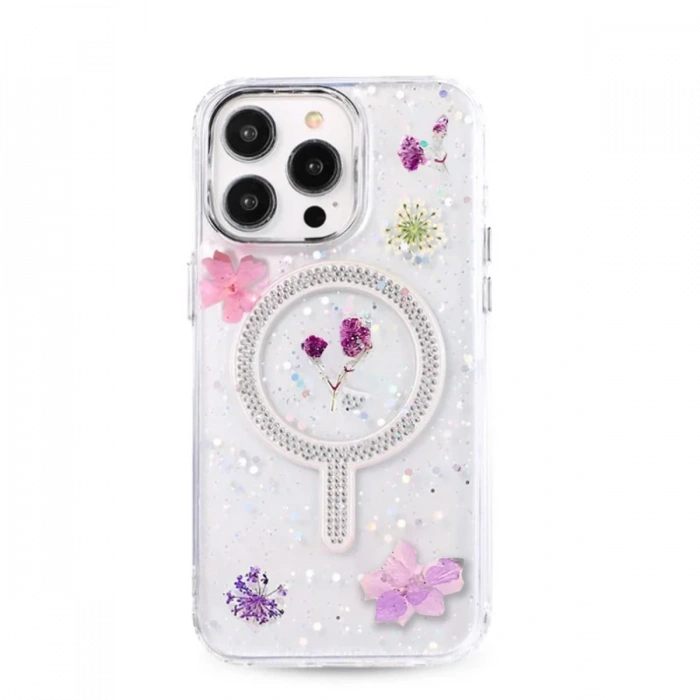Newface iPhone 15 Pro Max Flower Magsafe Kapak