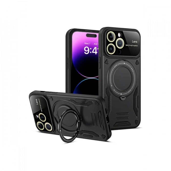 Newface iPhone 15 Pro Max Joy Lens Standlı Kapak
