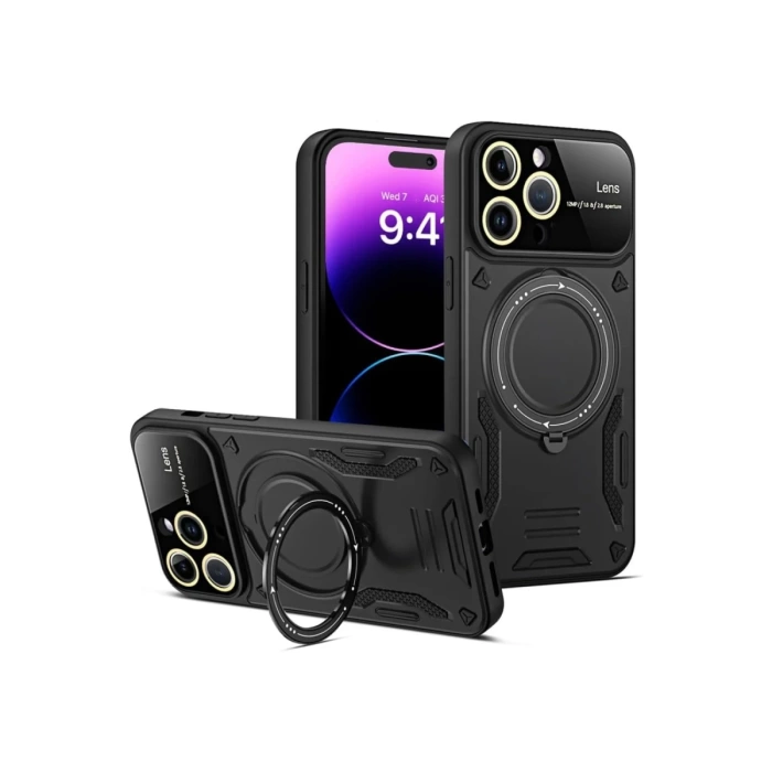 Newface iPhone 15 Pro Max Joy Lens Standlı Kapak