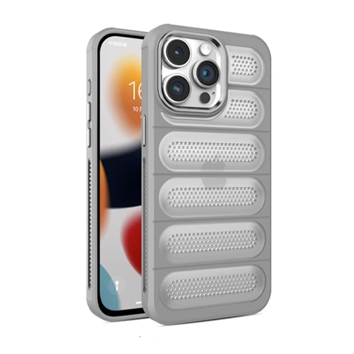 Newface iPhone 15 Pro Max Kılıf Airmax Silikon Kapak - Titan Gri