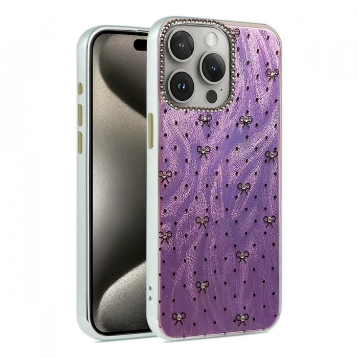 Newface iPhone 15 Pro Max Kılıf Blade Aynalı Desenli Kapak