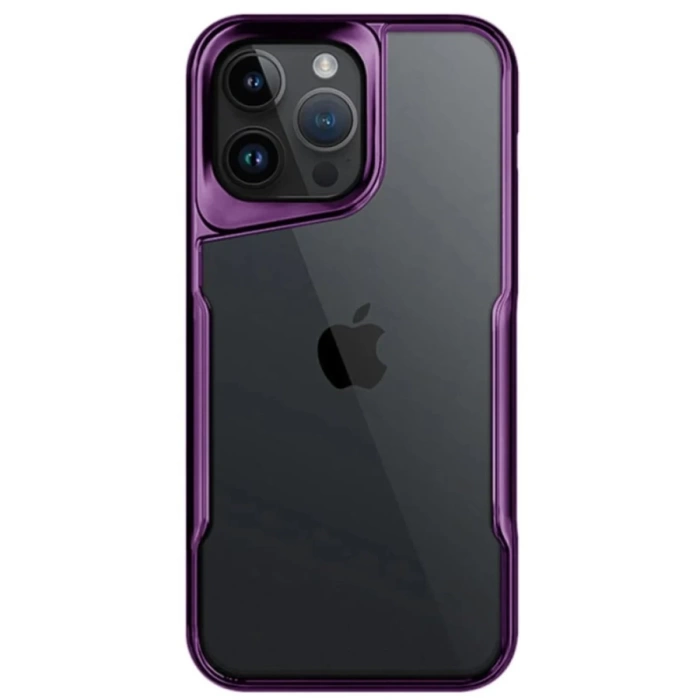 Newface iPhone 15 Pro Max Kılıf Boyi Silikon Kapak - Derin Mor