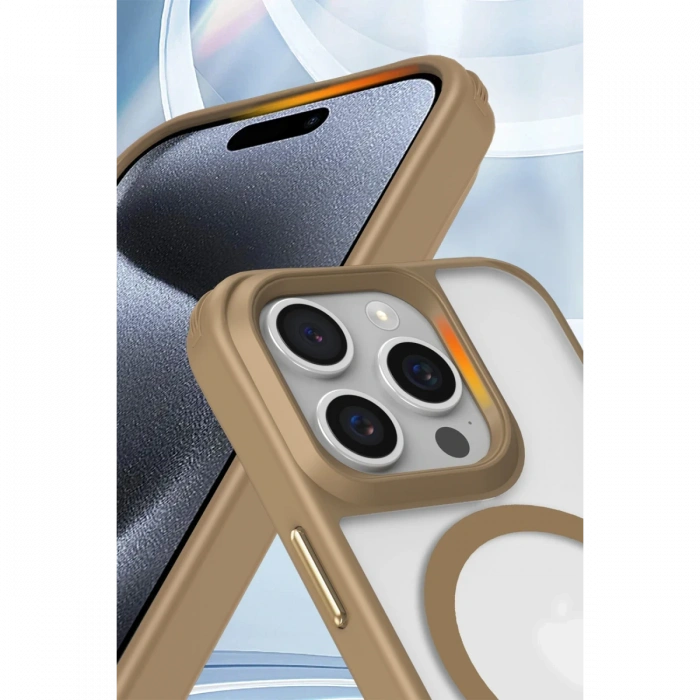 Newface iPhone 15 Pro Max Kılıf Enka Magsafe Silikon Kılıf