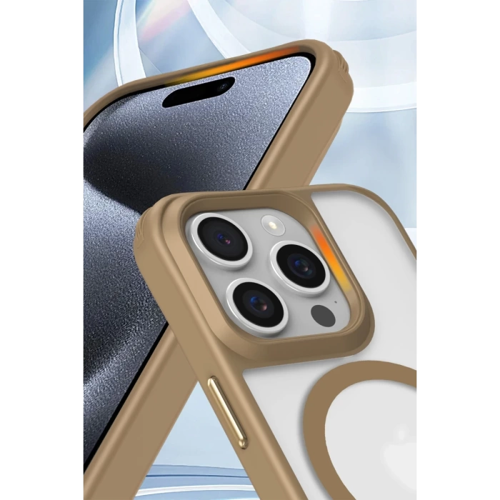 Newface iPhone 15 Pro Max Kılıf Enka Magsafe Silikon Kılıf