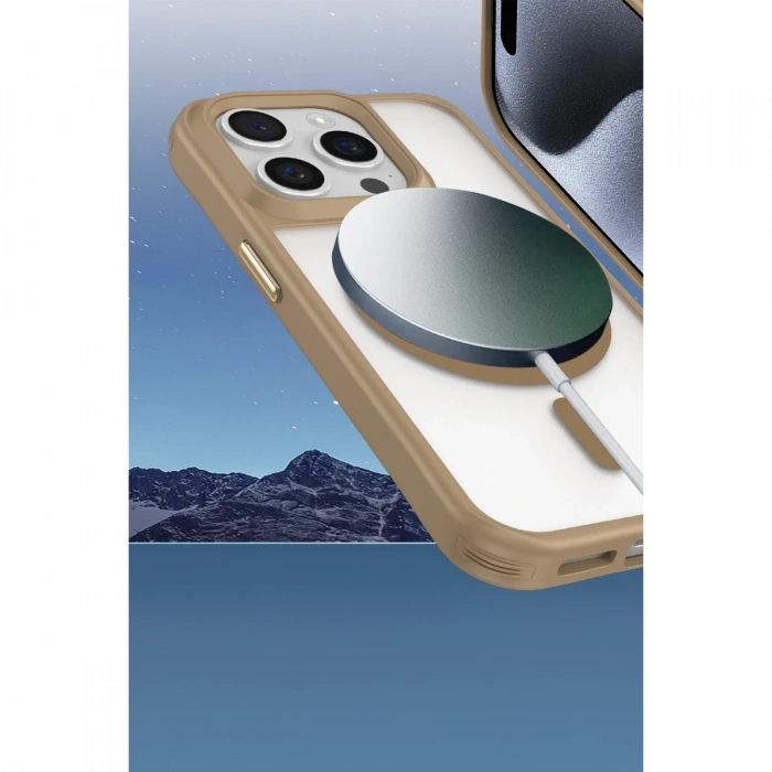 Newface iPhone 15 Pro Max Kılıf Enka Magsafe Silikon Kılıf