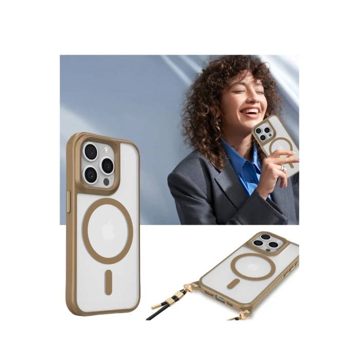 Newface iPhone 15 Pro Max Kılıf Enka Magsafe Silikon Kılıf