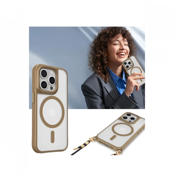 Newface iPhone 15 Pro Max Kılıf Enka Magsafe Silikon Kılıf