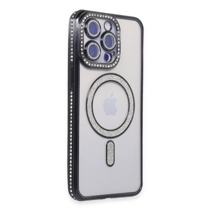 Newface iPhone 15 Pro Max Kılıf Joke Simli Magneticsafe Kılıf
