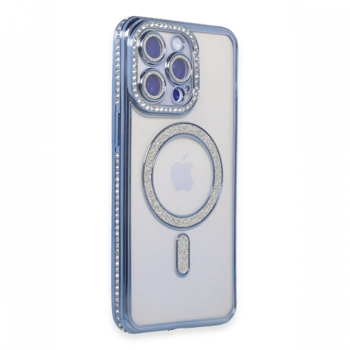 Newface iPhone 15 Pro Max Kılıf Joke Simli Magneticsafe Kılıf