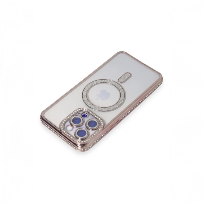 Newface iPhone 15 Pro Max Kılıf Joke Simli Magneticsafe Kılıf