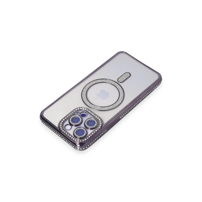 Newface iPhone 15 Pro Max Kılıf Joke Simli Magneticsafe Kılıf