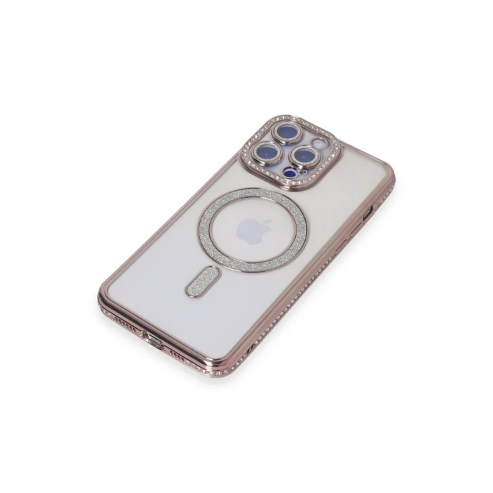Newface iPhone 15 Pro Max Kılıf Joke Simli Magneticsafe Kılıf