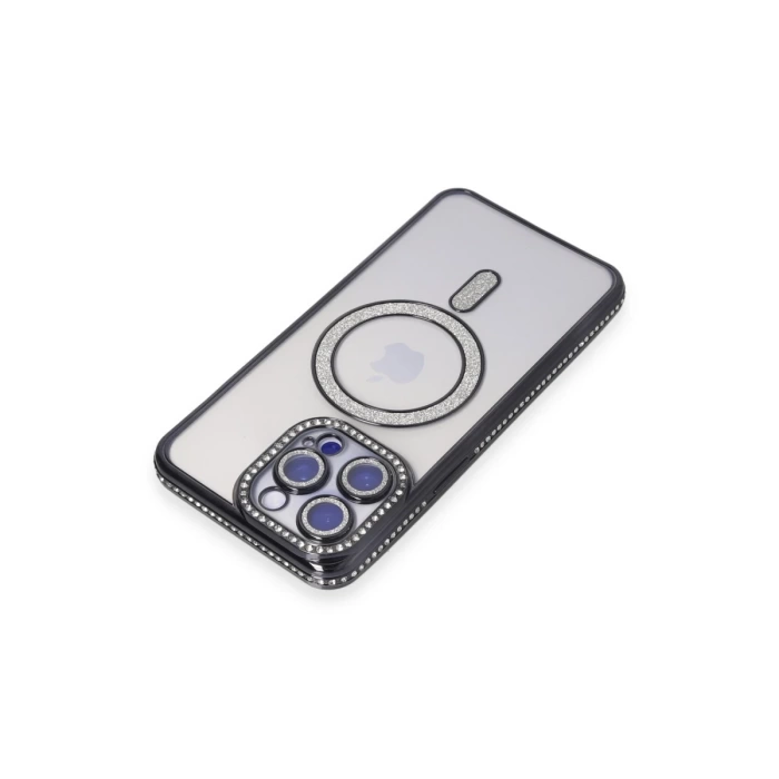 Newface iPhone 15 Pro Max Kılıf Joke Simli Magneticsafe Kılıf