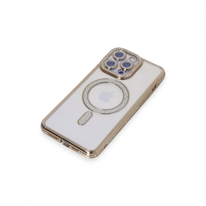 Newface iPhone 15 Pro Max Kılıf Joke Simli Magneticsafe Kılıf