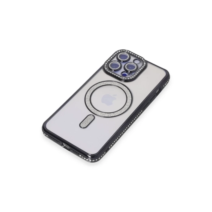 Newface iPhone 15 Pro Max Kılıf Joke Simli Magneticsafe Kılıf