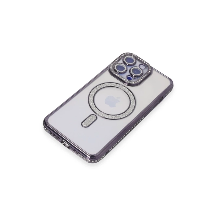 Newface iPhone 15 Pro Max Kılıf Joke Simli Magneticsafe Kılıf