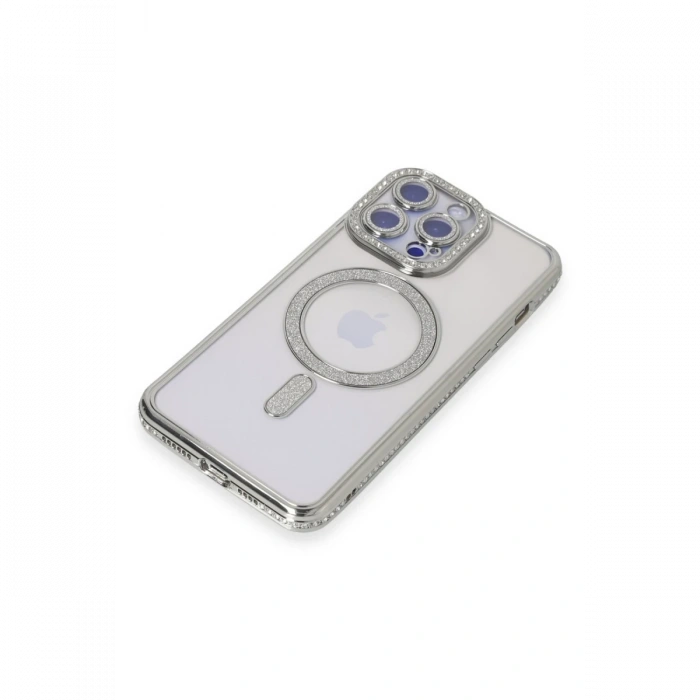 Newface iPhone 15 Pro Max Kılıf Joke Simli Magneticsafe Kılıf