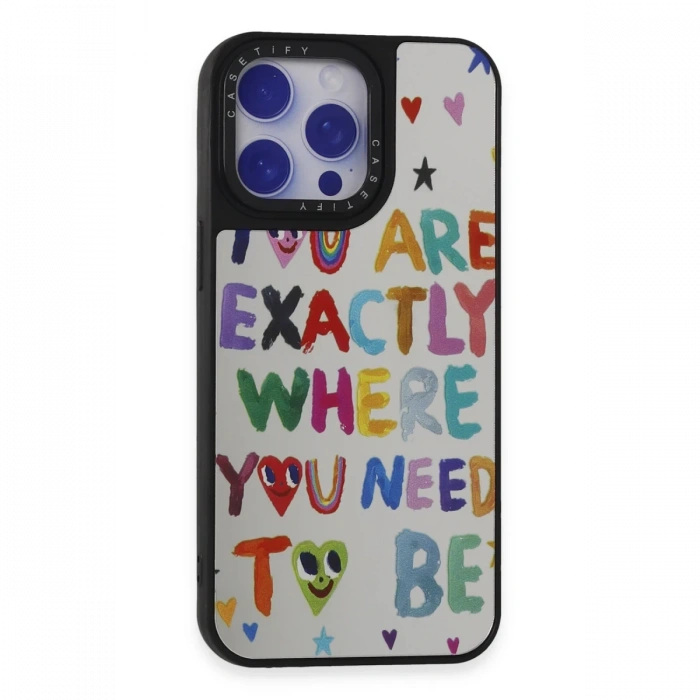 Newface iPhone 15 Pro Max Kılıf Mirror Desenli Kapak