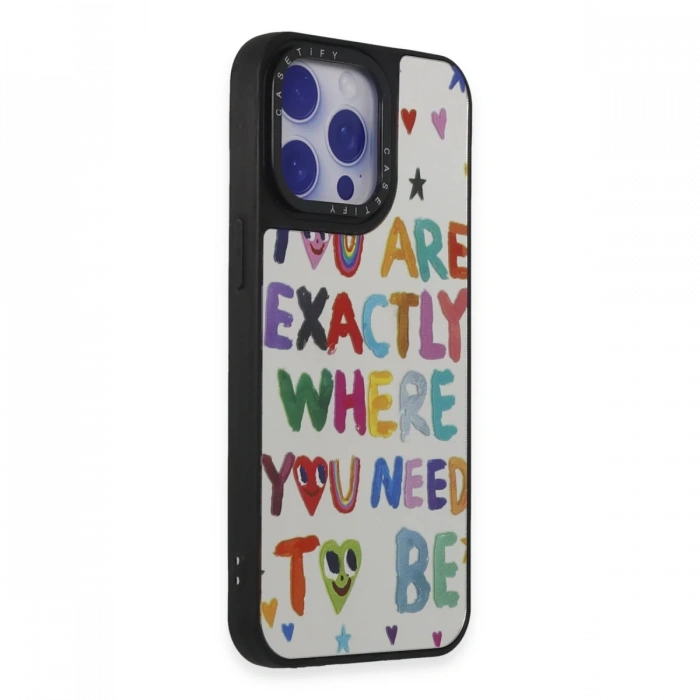 Newface iPhone 15 Pro Max Kılıf Mirror Desenli Kapak