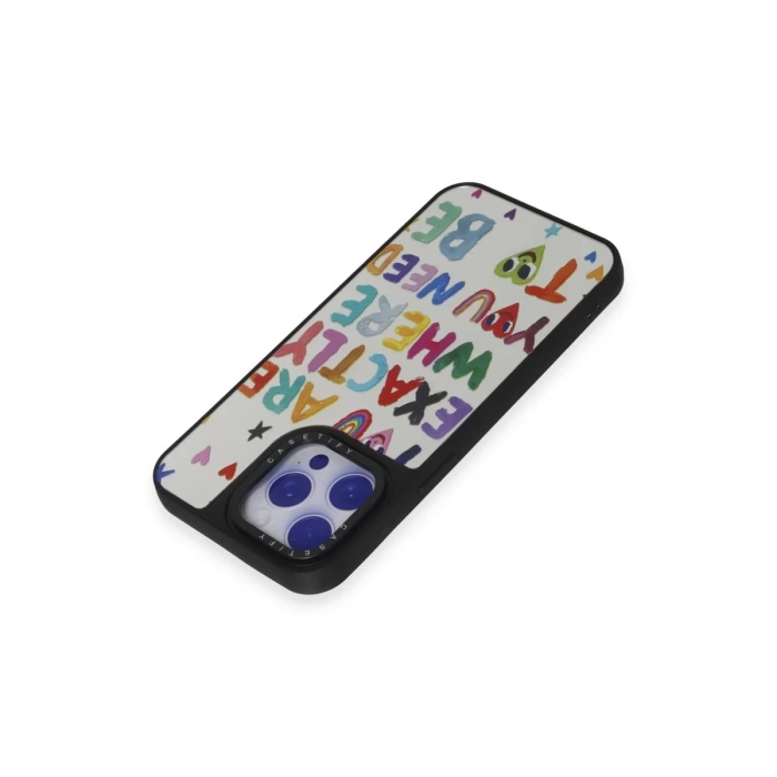 Newface iPhone 15 Pro Max Kılıf Mirror Desenli Kapak