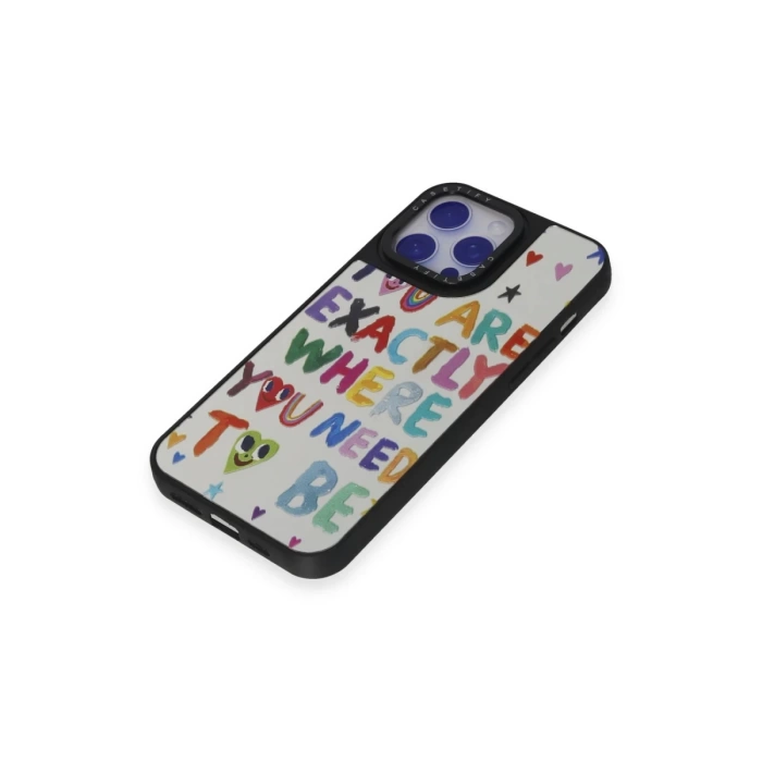 Newface iPhone 15 Pro Max Kılıf Mirror Desenli Kapak
