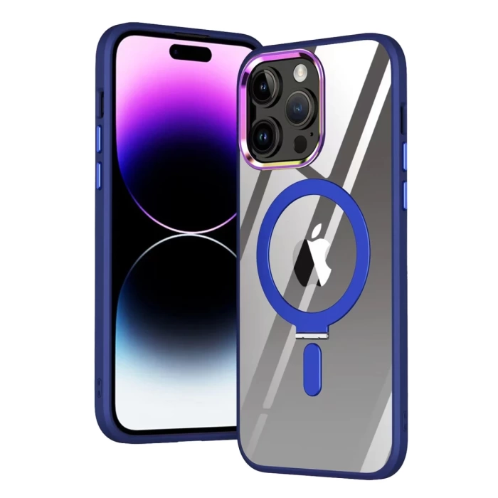 Newface iPhone 15 Pro Max Kılıf Mudo Magneticsafe Standlı Kapak