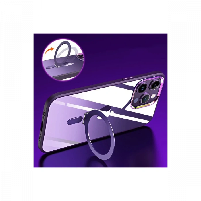 Newface iPhone 15 Pro Max Kılıf Mudo Magneticsafe Standlı Kapak