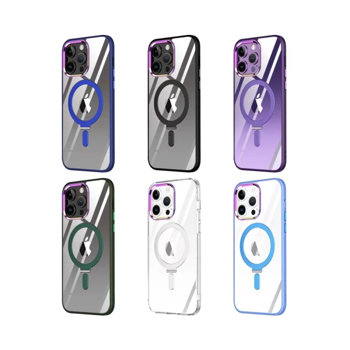 Newface iPhone 15 Pro Max Kılıf Mudo Magneticsafe Standlı Kapak
