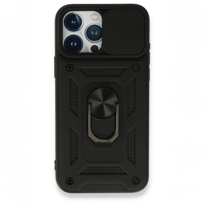 Newface iPhone 15 Pro Max Kılıf Pars Lens Yüzüklü Silikon