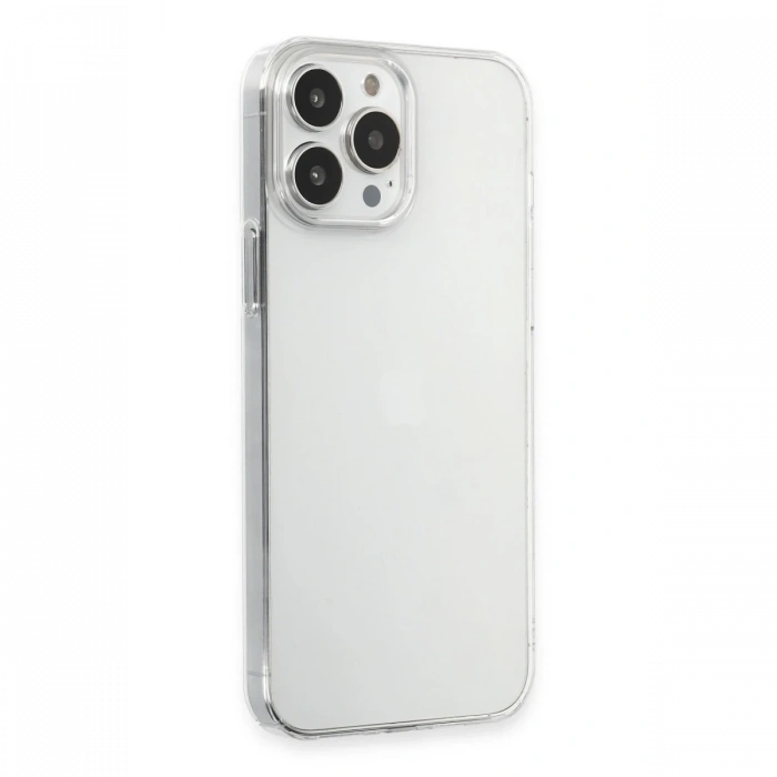 Newface iPhone 15 Pro Max Kılıf Pc Sert Şeffaf Kapak - Şeffaf