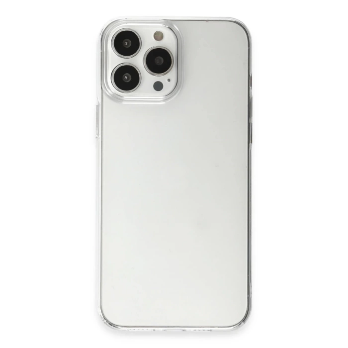 Newface iPhone 15 Pro Max Kılıf Pc Sert Şeffaf Kapak - Şeffaf