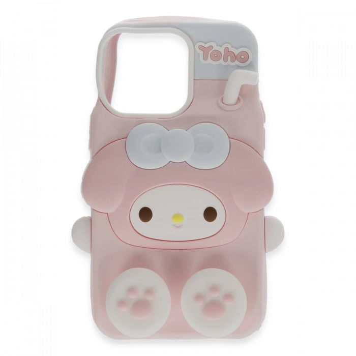 Newface iPhone 15 Pro Max Kılıf Poky Karakter Silikon Kapak