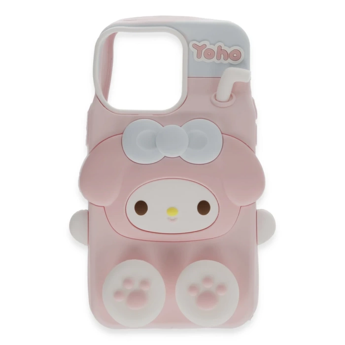 Newface iPhone 15 Pro Max Kılıf Poky Karakter Silikon Kapak - Desen 2