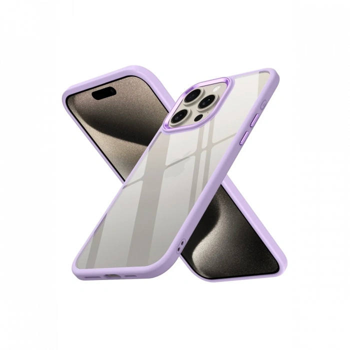 Newface iPhone 15 Pro Max Kılıf Power Silikon - Lila