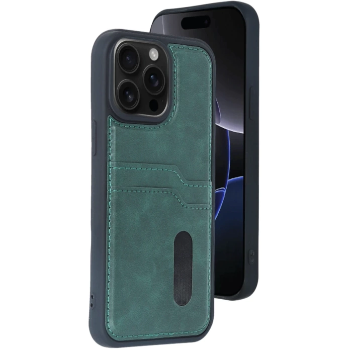 Newface iPhone 15 Pro Max Kılıf Sara Kartvizitli Deri Kılıf