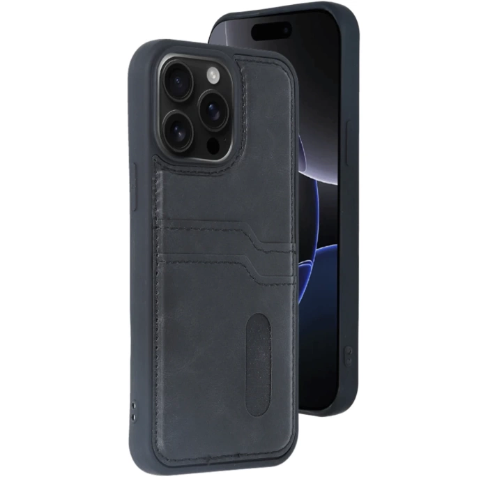 Newface iPhone 15 Pro Max Kılıf Sara Kartvizitli Deri Kılıf