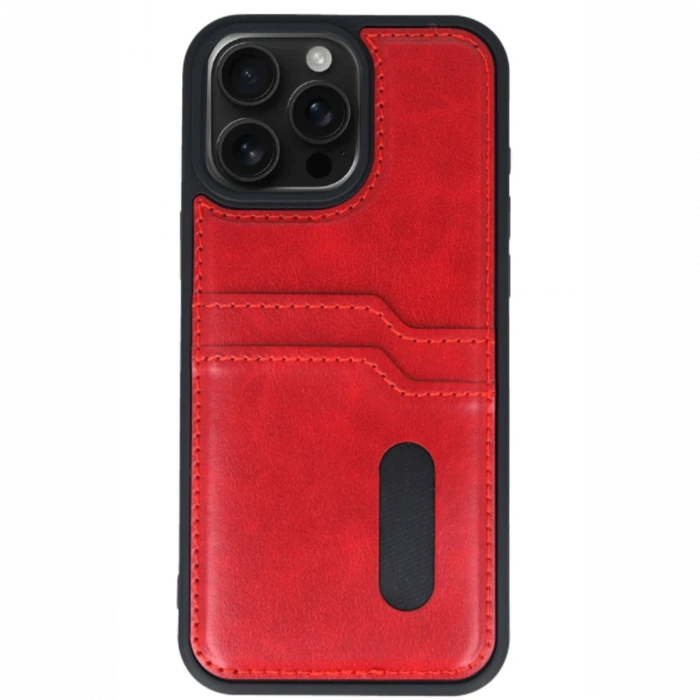 Newface iPhone 15 Pro Max Kılıf Sara Kartvizitli Deri Kılıf