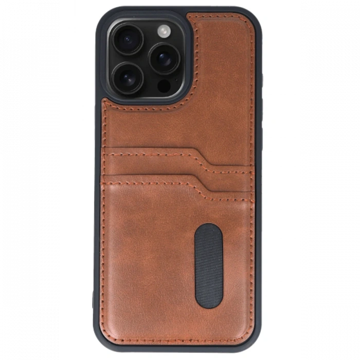 Newface iPhone 15 Pro Max Kılıf Sara Kartvizitli Deri Kılıf