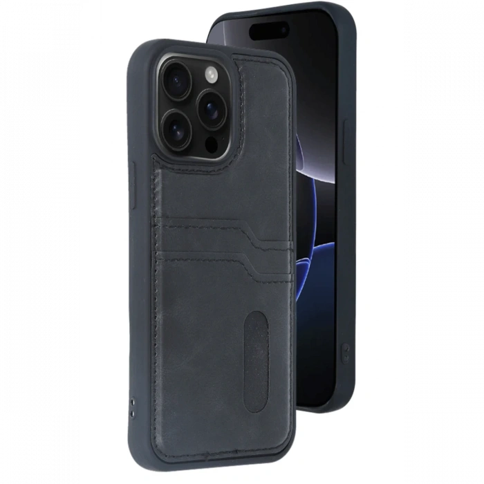 Newface iPhone 15 Pro Max Kılıf Sara Kartvizitli Deri Kılıf