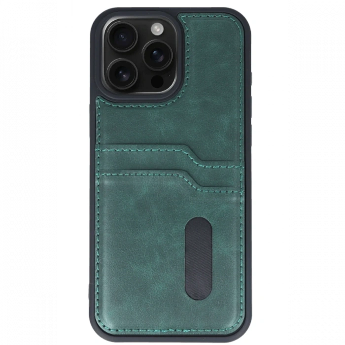 Newface iPhone 15 Pro Max Kılıf Sara Kartvizitli Deri Kılıf