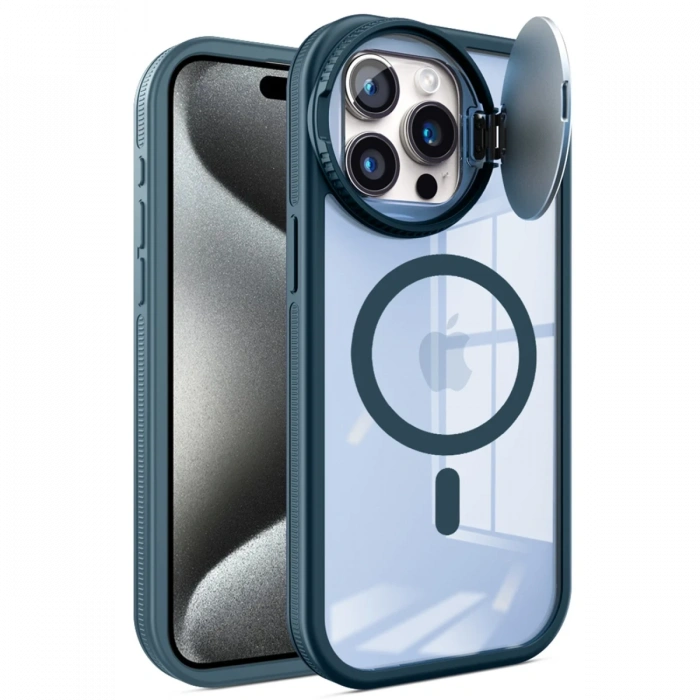 Newface iPhone 15 Pro Max Kılıf Teleskop Lens Magsafe Silikon Kapak