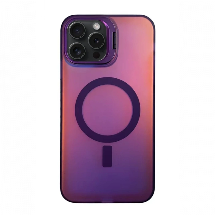 Newface iPhone 15 Pro Max Primera Magsafe Standlı Kapak - Derin Mor
