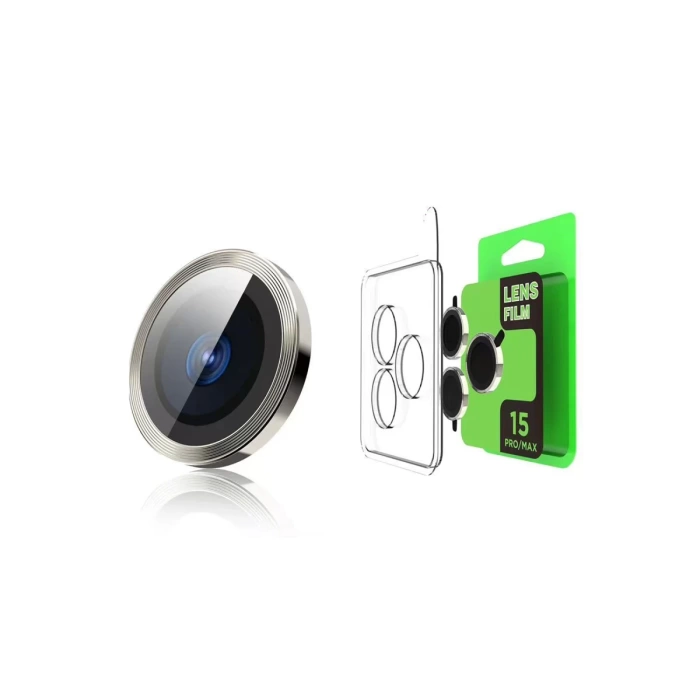 Newface iPhone 15 Pro Max Raze Metal Kamera Lens - Siyah