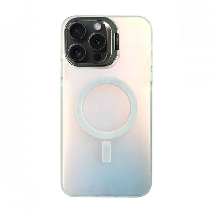 Newface iPhone 15 Pro Primera Magsafe Standlı Kapak - Beyaz
