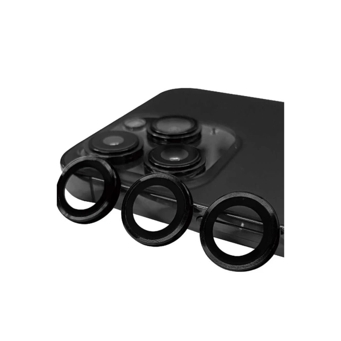 Newface iPhone 15 Pro Raze Metal Kamera Lens - Siyah