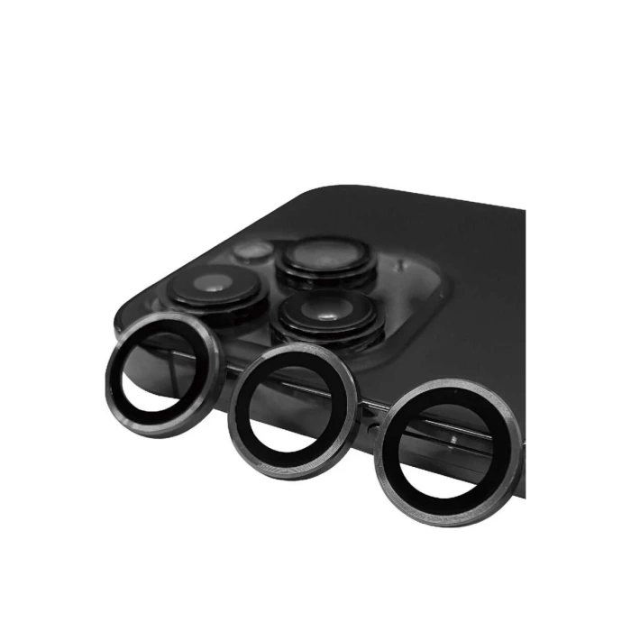 Newface iPhone 15 Pro Raze Metal Kamera Lens - Titan Gri