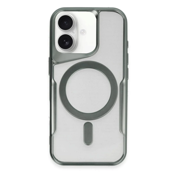 Newface iPhone 16 Kılıf Boyi Magsafe Silikon Kapak - Yeşil